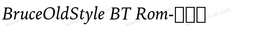 BruceOldStyle BT Rom字体转换